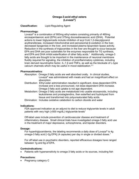 lovaza classification
